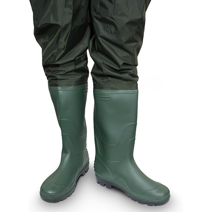 Вейдерси, рибальські штани, чоботи для риболовлі, для ставків, гумові, ПВХ, нейлонові, розмір 44