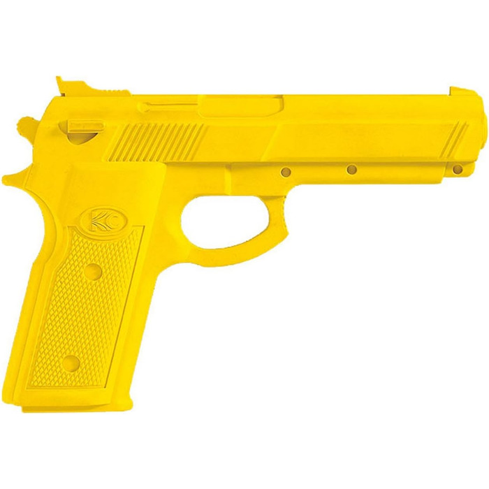 Тренувальний гумовий пістолет SV – пластиковий манекен 22 см, жовтий/помаранчевий/чорний, безпечний для відпрацювання техніки