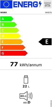 Мобільний кулер WORX 18V (20V MAX) WX876, PowerShare 20V, 220-240V AC, 12V/24V DC, 23L, -20-20, висувна ручка та колесо, ідеально підходить для будівельного майданчика, кемпінгу та автомобільних подорожей, акумулятори 4Ah та зарядний пристрій 4A