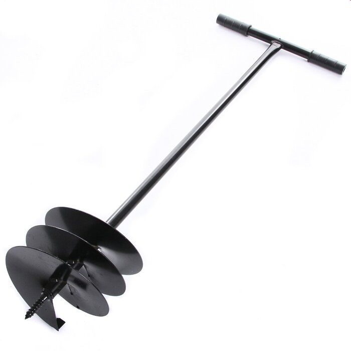 Ручний бурав для землі, бурав для посадки рослин, чорний, 5 діаметрів на вибір (200 мм)