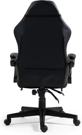 Чорно-зелене ігрове крісло - з підставкою для ніг - ергономічне - з регульованою висотою