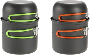 Портативний складаний горщик для кемпінгу, відкритий посуд для пікніка, портативний складаний посуд для кемперів, туристичних страв, з сумкою для зберігання