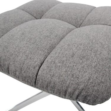 Ретро-табурет SARANTO, 670934, тканина, темно-сірий