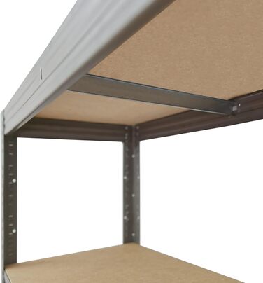 Професійний надміцний стелаж, сірий/металевий стелаж з 6 полицями, вантажопідйомність 166 кг кожна/металевий стелаж для підвалу, гаражний стелаж, стелаж для майстерні або стелаж для зберігання/навісний стелаж, металевий, В 230см / Ш 120см / Г 40см, 230x12