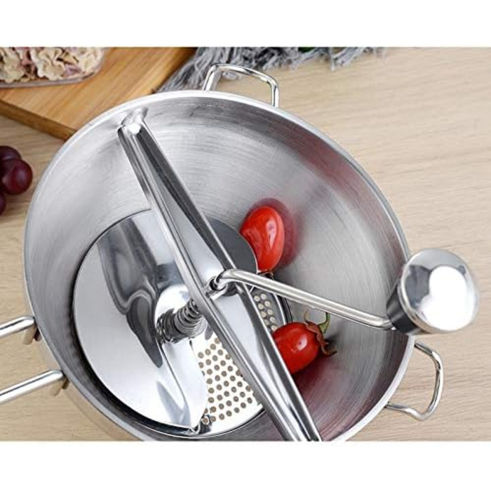 Кухонна м'ясорубка Dariokki з нержавіючої сталі, процідити і натерти на тертці та овочева, легко чиститься, довговічна якість