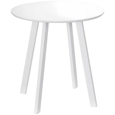 Обідній стіл HOMCOM 72 x 72 см Круглий кухонний стіл для 2 осіб Сучасний обідній стіл з кутовими ніжками, стіл для кухні, їдальні та вітальні Білий 72Д x 72Ш x 75В см