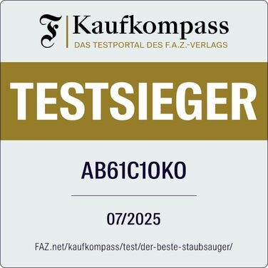 Пилосос із мішком AEG CLEAN 6000, 850 Вт, 3 роки гарантії, AB61C1OKO, чорний