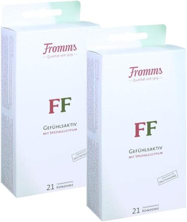 Презервативи Fromms FF Genuine - 42 шт. и - Стандартний розмір презерватива прозорий - подвійна упаковка коробка 2 шт. 2ука 2ука (в упаковці 2 шт. и)