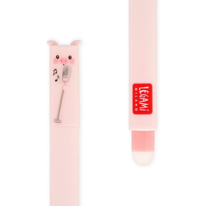 Набір із 8 гелевих ручок LEGAMI від Farm Sweet Farm зі стираним термочутливим чорнилом, чорний, рожевий, зелений, червоний, стираються без використання паперу, наконечник 0,7 мм