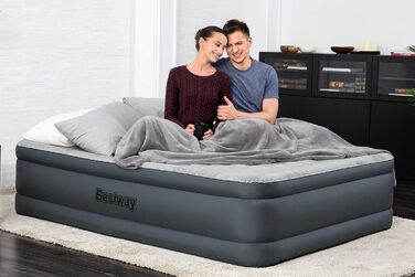 Надувний ліжко Bestway Fortech Snuugable Top 203 x 152 x 46 см, з вбудованим електронасосом