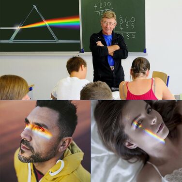 Оптичне скло з трикутною призмою, рефракторні трикутні призми, оптичне скло з трикутними призмами, спектрометр із фотографічною призмою K9, трикутна призма, кристалічна призма з трикутною призмою з подарунковою коробкою