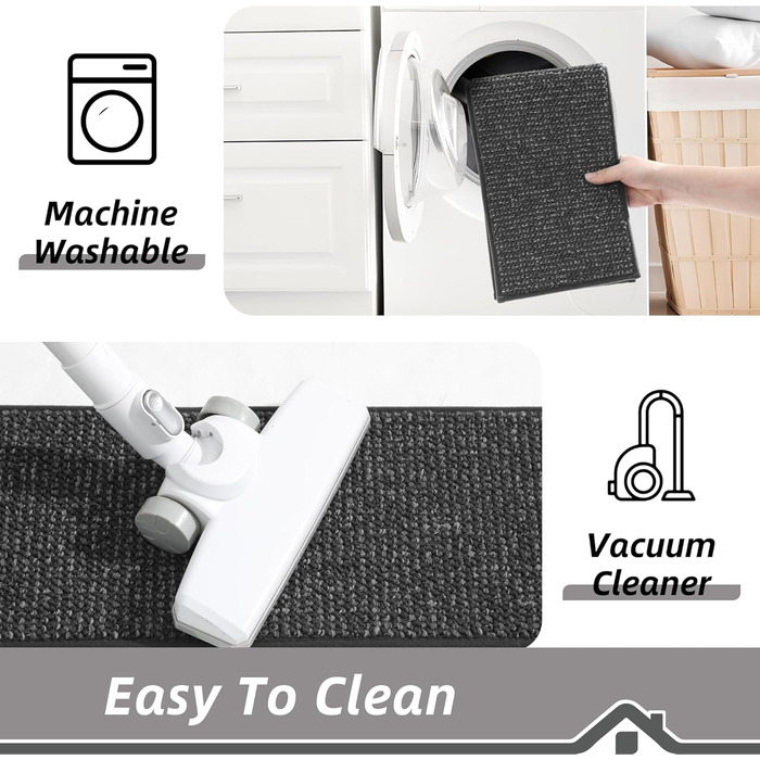 Сходинки BEQHAUSE для дерев&39яних сходів, 22,9 x 71,1 см, Килимові сходинки для використання в приміщенні, Можна прати в пральній машині, Доріжка для дітей, людей похилого віку та домашніх тварин, TPE-підкладка, 100 9&39 x 2&394&39 (прямокутні) темно-сір