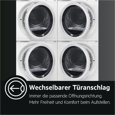 Сушильна машина AEG до 8,0 кг з тепловим насосом SensiDry клас енергозберігання А автоматична швидкість потоку із захистом від зминання