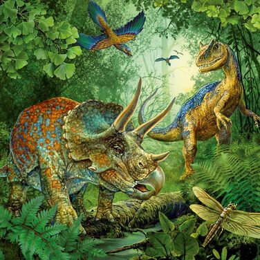 Дитячий пазл Ravensburger - 09317 Fascination Dinosaurs - Динозавр для дітей від 5 років, 3x49 елементів, іграшка динозавр для 1 г