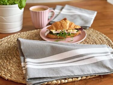 Набір ZOLLNER з 5 бавовняних чайних рушників розміром 50x70 см - добре поглинаючі та міцні кухонні рушники - можна прати при темпе