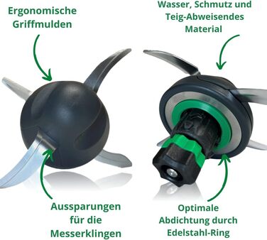 Підходить для ножа Thermomix TM6, TM5, Teig Pro Захист від бруду, захищає ніж Thermomix, зменшує проникнення залишків тіста та бруду. Блискавичне чищення ножа Thermomix антрацитово-сірого кольору