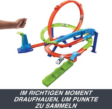 Набір гоночного треку з 2 варіантами гри, петлями-бумерангами та автомобілем у масштабі 164, з ручкою для перенесення, від 4 років