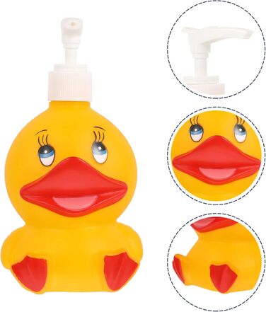 Мультфільм лосьйон насос пляшка порожня качка емульсія насос пляшка тварин шампунь гель для душу дозатор контейнер для дитини (жов