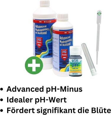 Мл Bloom pH Tester - рН-знижувач добрива рослини вирощують вирощування в закритому грунті пухові гранули помідори газон орхідеї, 500