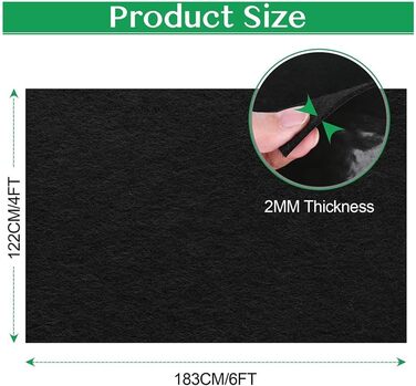 Килимок для навісу - водонепроникний килимок для зовнішнього складу 6 x 4 фути, килимок для меблів, що миється, з нековзною підкладкою