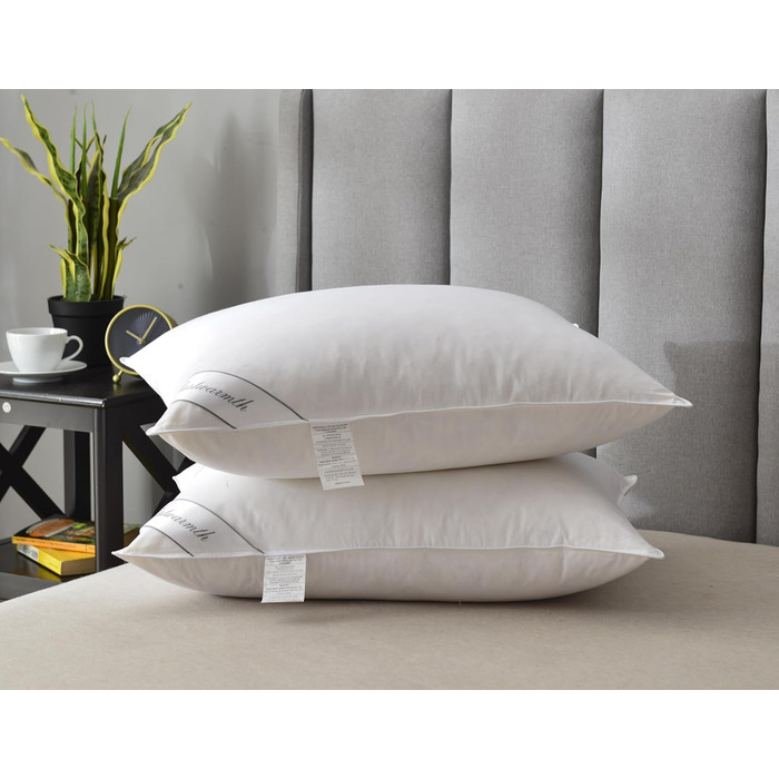 Гусяче пухове пір&39я, колекція для готелів, подушка для сну, чохол зі 100 бавовни, середньої жорсткості, м&39яка підтримка, стандартний розмір (50,8 x 66 см), 1 стандартний предмет (упаковка з 1), білий