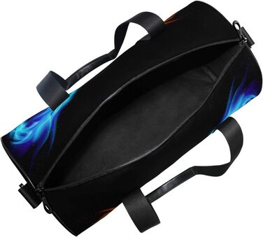 Спортивна сумка-дафл Полум'яний дракон синього кольору, велика дорожня сумка для чоловіків та жінок, ідеальна для тренувань та подорожей