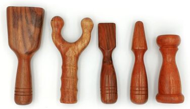 Тайський масажний набір Tok Sen Hardwood Hammer Massage Set (5 шт. ) для тайського постукування масажу