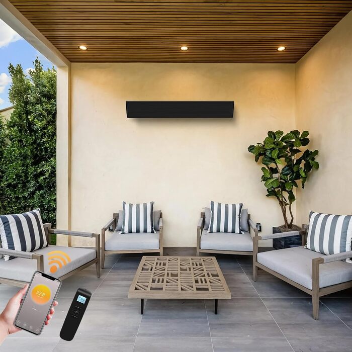 Інфрачервоний обігрівач для тераси Thermolux з Wi-Fi та термостатом (2400 Вт)