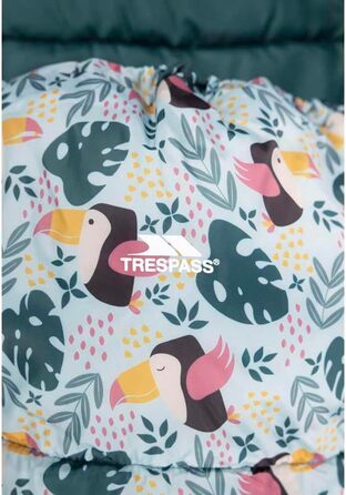 Спальні мішки Trespass Bunka, принт тропічних птахів, один розмір