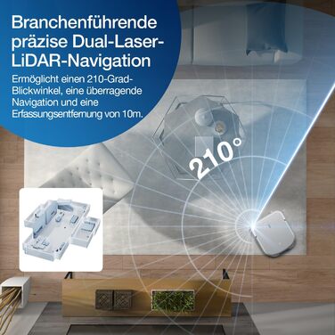 Робот-пилосос ECOVACS DEEBOT X2 OMNI з функцією миття підлоги 8000 Па, тонкий квадратний дизайн, система підйому швабри 15 мм, сам