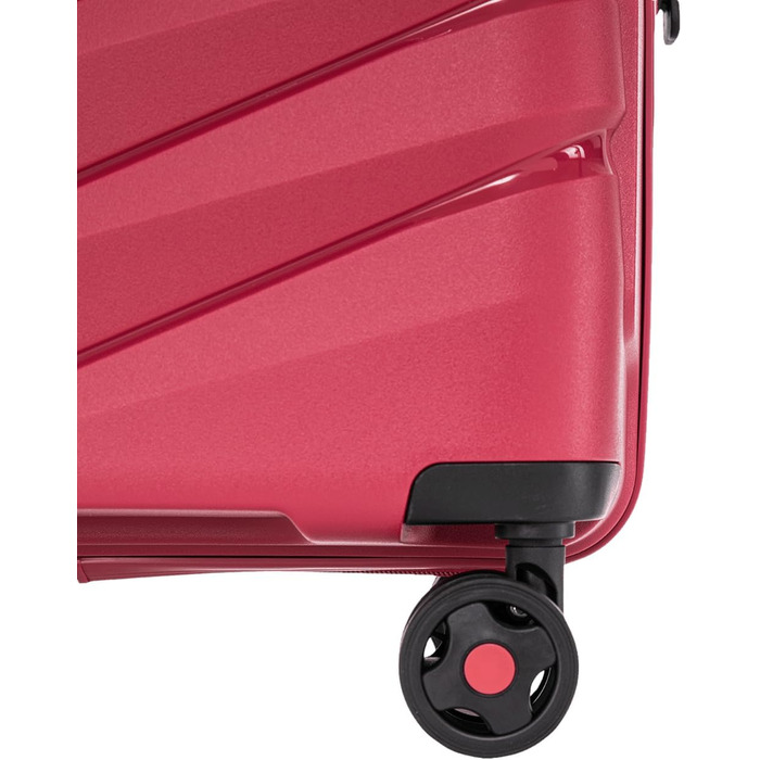 Валіза Wings з твердим корпусом - велика дорожня валіза та візок - надлегка валіза на колесах - ручна поклажа - валіза з замком - маленький візок для літака, біла, 56x421,5 см