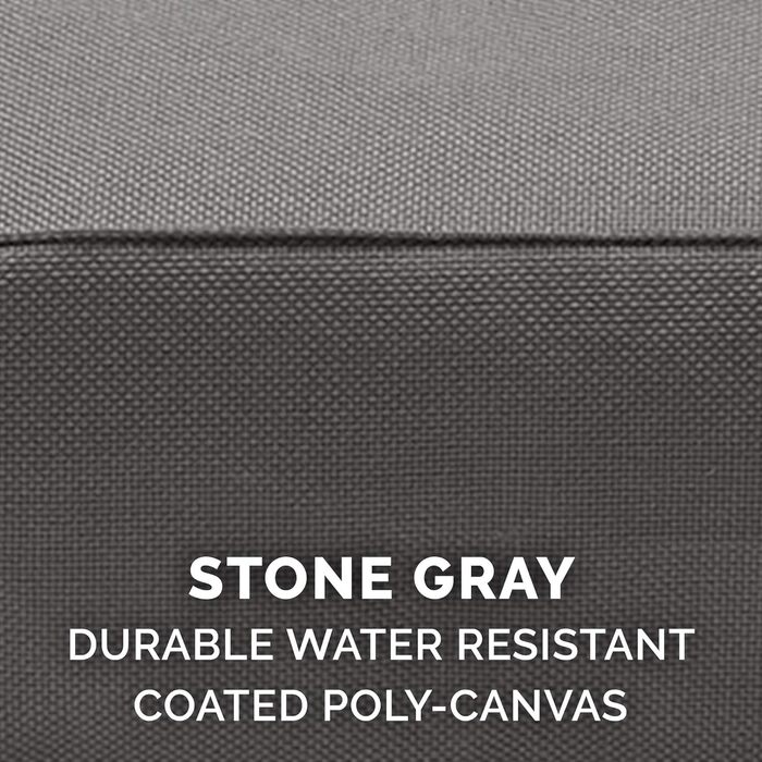 Ортопедичне ліжко для собак Furhaven середнього розміру, водостійке, для використання в приміщенні/на вулиці, з логотипом Oxford Polycanvas, зі знімним чохлом, що прається - сірий колір, середній розмір Д 76 x Ш 51 x В 8 см