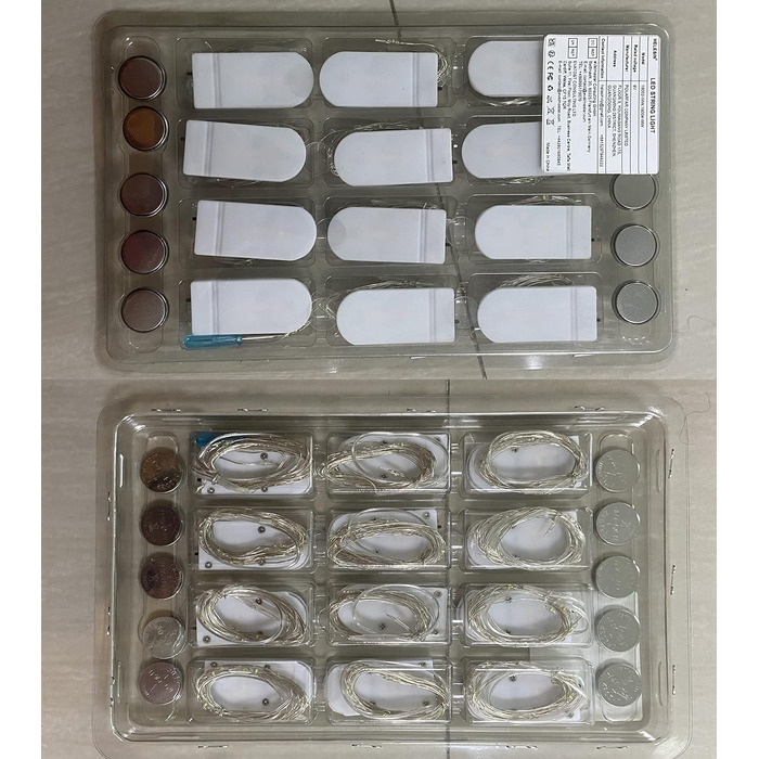 Світлодіодна батарея казкових вогнів, 12x20 мікро світлодіодів міні казкові вогні мідного дроту, що працюють від батареї, 2M DIY м