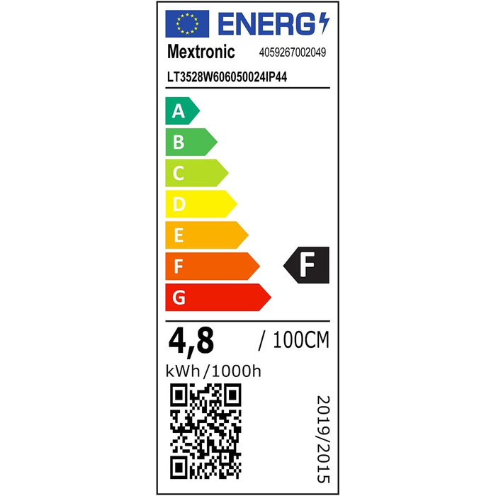 Світлодіодна стрічка Mextronic LED 3528 Холодне біле світло (6000K) 24W, 500 см, 24V, IP44