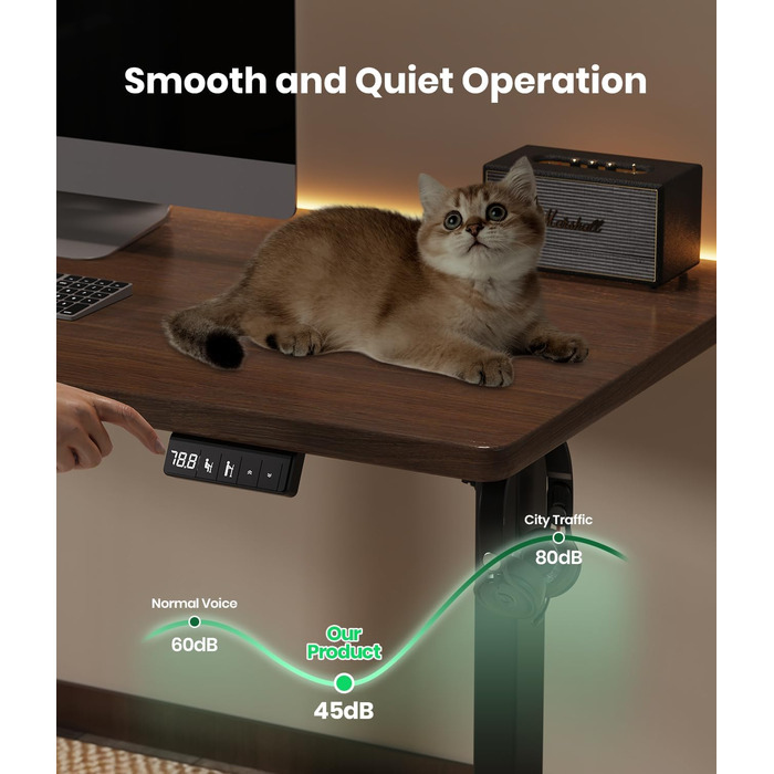 Електрична рама столу з регулюванням висоти та потужними двигунами, рама столу з регулюванням висоти, функцією запобігання зіткненням та пам&39яттю положення, чорна