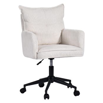 Офісний стілець Duhome, стілець для роботи з вельвету, поворотний на 360 стілець, стілець для туалетного столика, комп&39ютерний стілець з регульованою висотою, білий