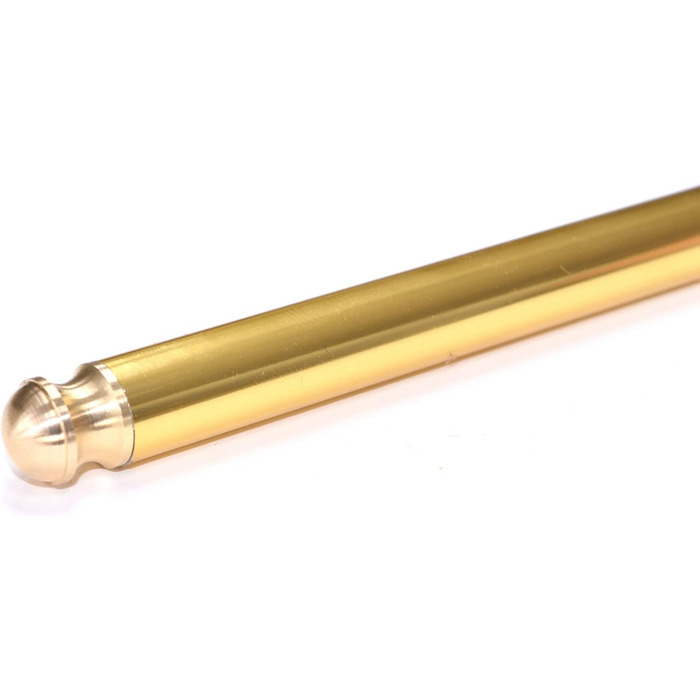 Алюмінієвий стрижень для кріплення килимів та доріжок до сходових сходинок з люверсами (100 см, золотий (комплект 1 стрижень 2 кільця)) 100 см золотий, комплект 1 стрижень 2 кільця