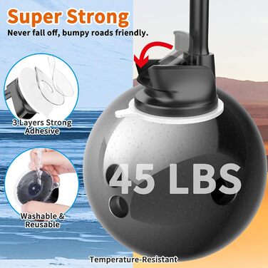 Магнітний тримач для мобільних телефонів для легкових та вантажних автомобілів з подовжувачем гусяча шия довжиною 33 см, універсал