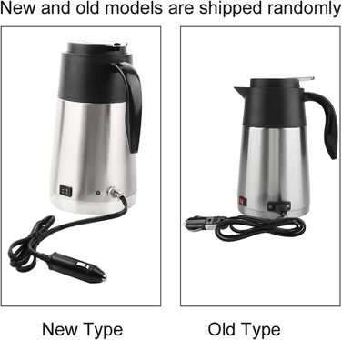 Автомобільний чайник, 1300 мл, нержавіюча сталь, Для кип'ятіння води, кави, сухого молока, яєць - Безпечна конструкція для подорож