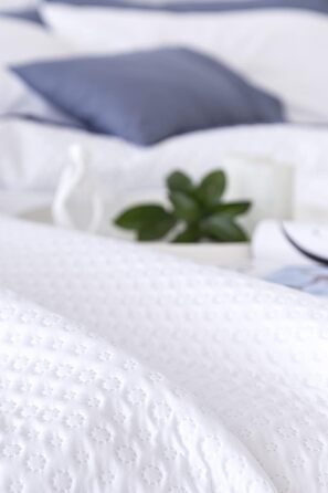 Покривало Todocama Fine Boutique з візерунком піке, біле, 105 - 200x260 см