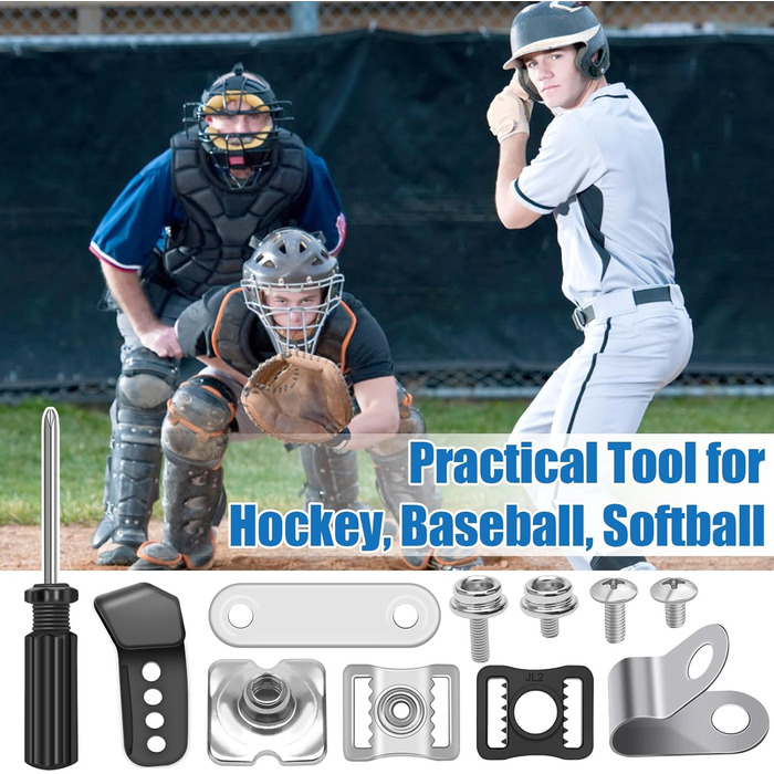 Комплект для ремонту футбольного шолома Windspeed 31P, комплект для ремонту хокейного шолома в коробці, запасні частини з 16 гайками, 4 R-подібними затискачами, 4 ущільнювачами, 4 адаптерами для ремінця на підборідді, 2 J-подібними затискачами, викруткою