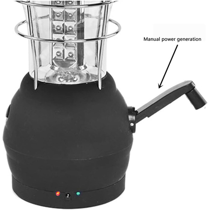 Сонячний динамо-ліхтар Valink 36 світлодіодний ручний ліхтар-ліхтар із динамо-підвіскою для кемпінгу, полювання, пішого туризму, вітрильного спорту, водонепроникний з 3 режимами яскравості