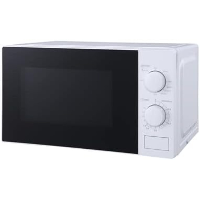 Мікрохвильова піч aro MW10720, сталь SPCC, 43,9 x 33,4 x 25,8 см, 20 л, 700 Вт, 5 програм, функція таймера, поворотний стіл Ø 25,5 см, білий (9 програм)