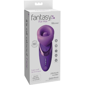 Вібратор Fantasy for Her Pleasure Sucker для жінок, фіолетовий, 17,8 см