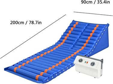 Протипролежневий матрац FOOJO, матрац зі змінним тиском, функцією підйому та перекидання вліво/вправо, медичний надувний матрац для профілактики пролежнів та виразок під час декубіту