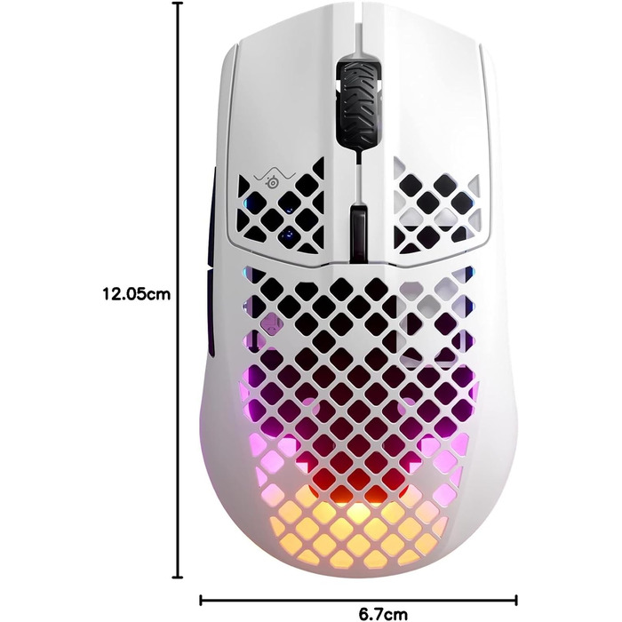 Ігрова миша з отворами на поверхні - Легка, водовідштовхувальна конструкція з пір'я - Оптичний датчик TrueMove Air з роздільною зд