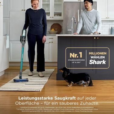 Акумуляторний пилосос Shark PowerLite, 40 хв роботи, технологія Anti Hair Wrap, бірюзовий