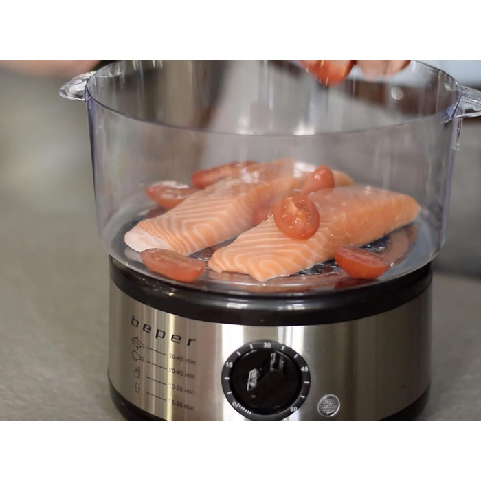 Багатофункціональний відпарювач 5 л, компактний акумулятор, таймер на 60 хвилин, потужність 400-500 Вт, - сріблястий і чорний 5 літрів