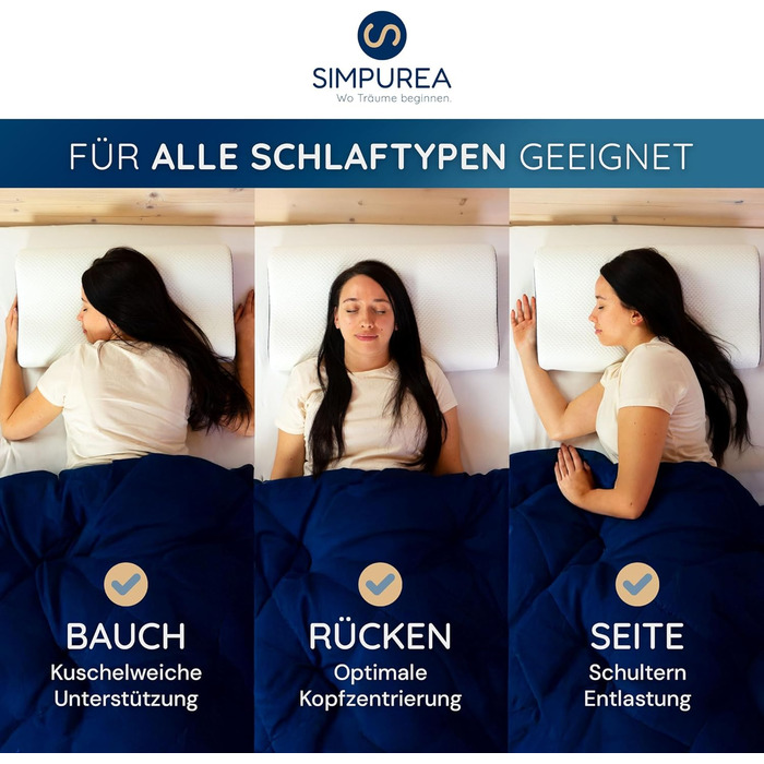 Ортопедична подушка для сну Панда Ергономічна подушка для підтримки шиї з дихаючою піною з ефектом памяті та вентиляційними отворами Для сну на спині, боці та животі Чохол, який можна прати