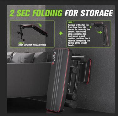 Складана та регульована лава для силових тренувань, багатофункціональна похила лава для тренувань усього тіла, фітнес-лава 6-в-1 для використання вдома або в тренажерному залі, вантажопідйомність 300 кг